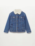 Fleece Trim Denim Jacket
